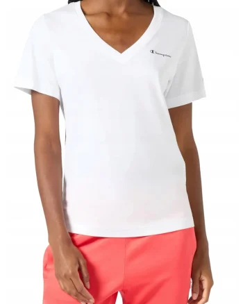 Tricou cu decolteu in V, Alb