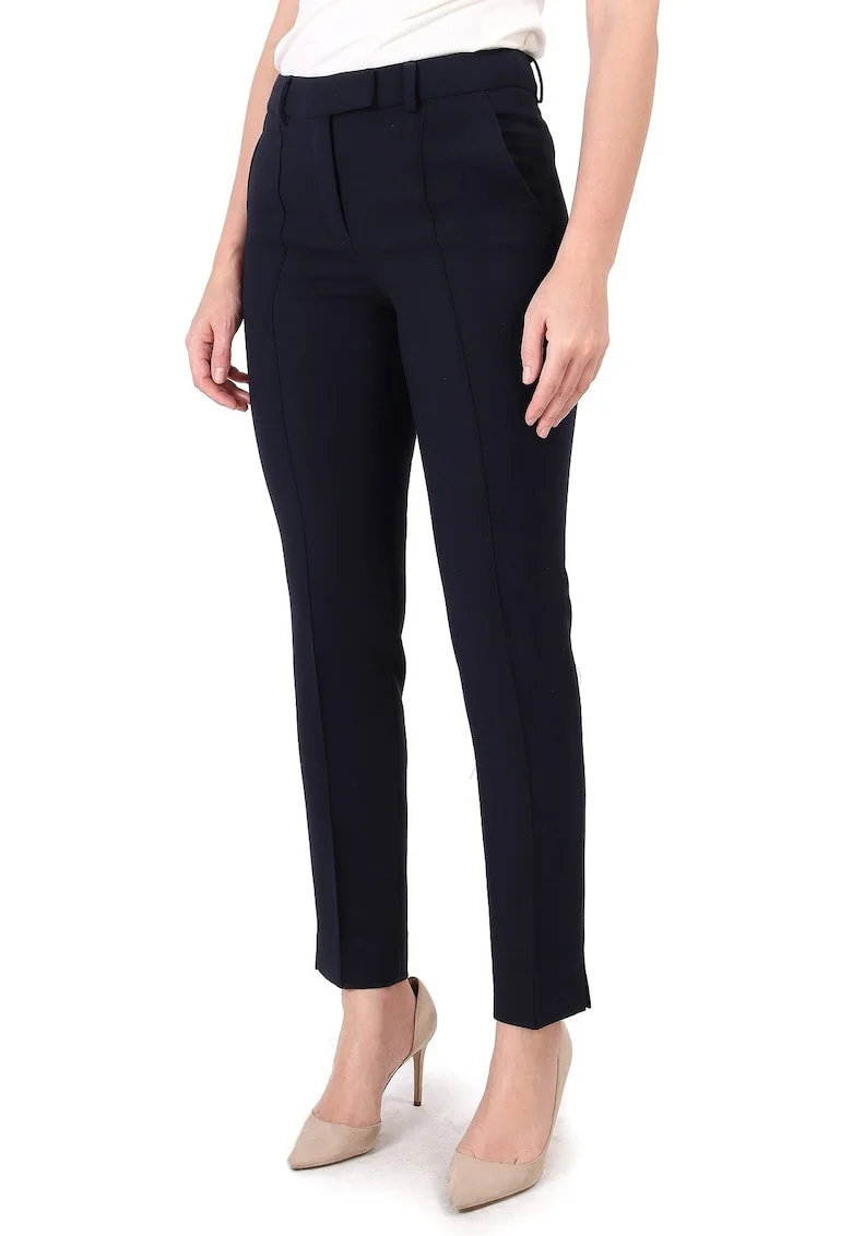 Pantaloni pana din stofa elastica PLJ-IO, Bleumarin inchis