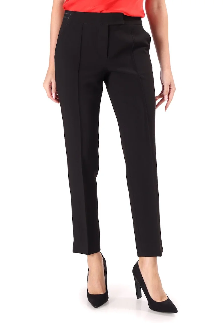 Pantaloni pana din stofa elastica cu viscoza PAJ-JU, Negru