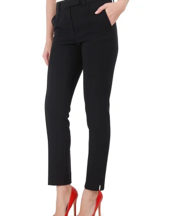 Pantaloni pana din stofa elastica PLJ-IO, Negru