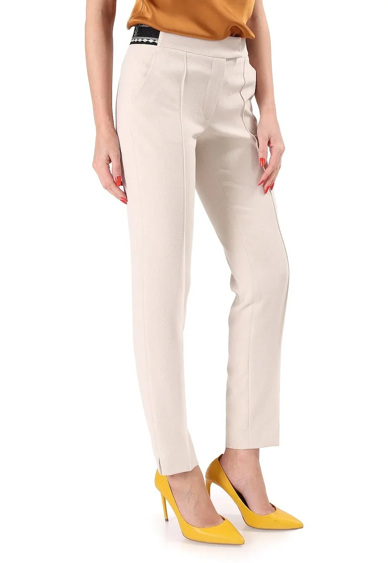Pantaloni pana din stofa elastica cu viscoza PAJ-IO, Bej