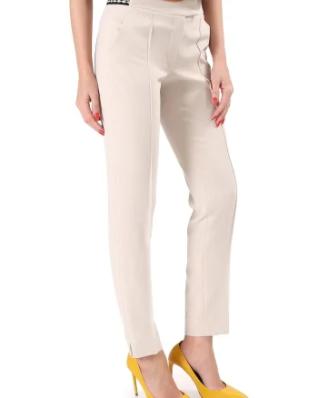 Pantaloni pana din stofa elastica cu viscoza PAJ-IO, Bej