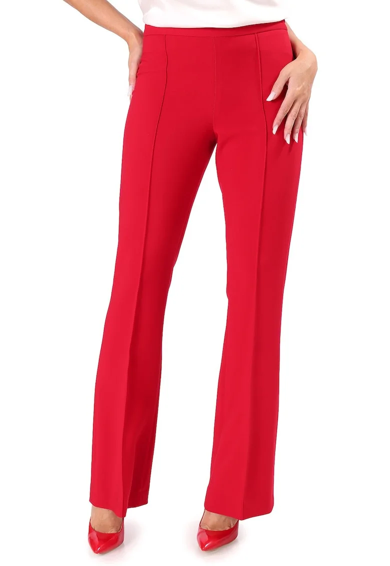 Pantaloni pana din stofa elastica cu viscoza PAJ-JU, Rosu