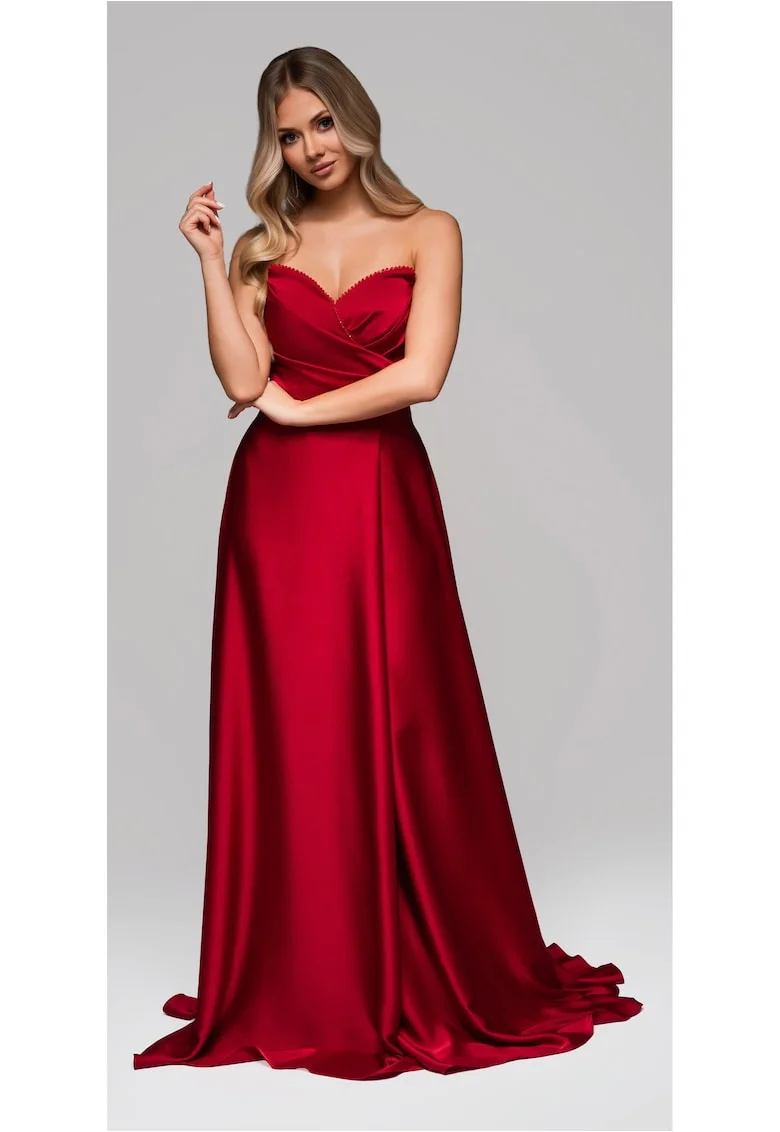 Rochie de seara maxi  LA-OM-DLR267, Visiniu
