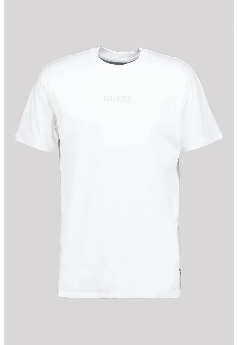 Tricou regular-fit din bumbac cu imprimeu monograma pe partea din spate, Alb optic
