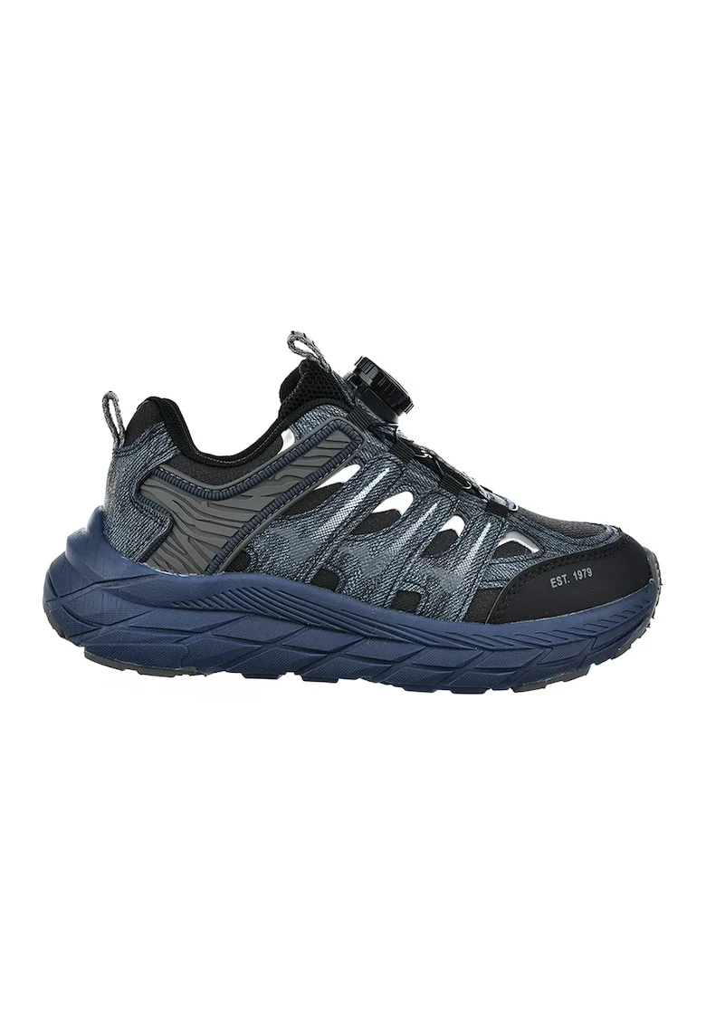 Pantofi sport cu logo si sireturi, Bleumarin