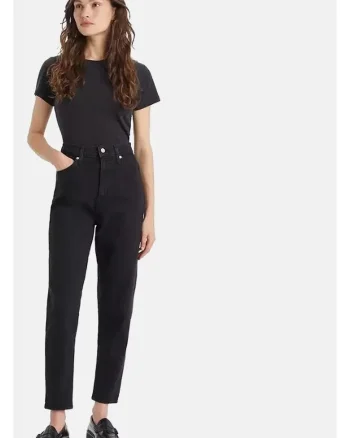 Blugi Mom fit cu talie inalta