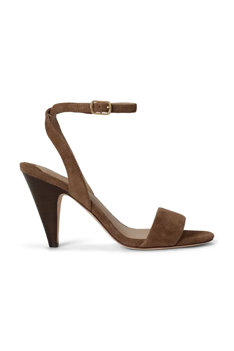 Lauren Ralph Lauren sandale cu toc înalt din piele Gracy