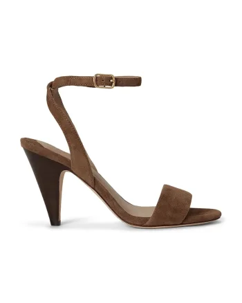 Lauren Ralph Lauren sandale cu toc înalt din piele Gracy