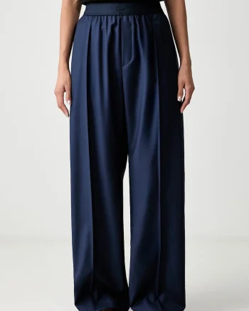 Kenzo pantaloni wide leg pentru femei din lână