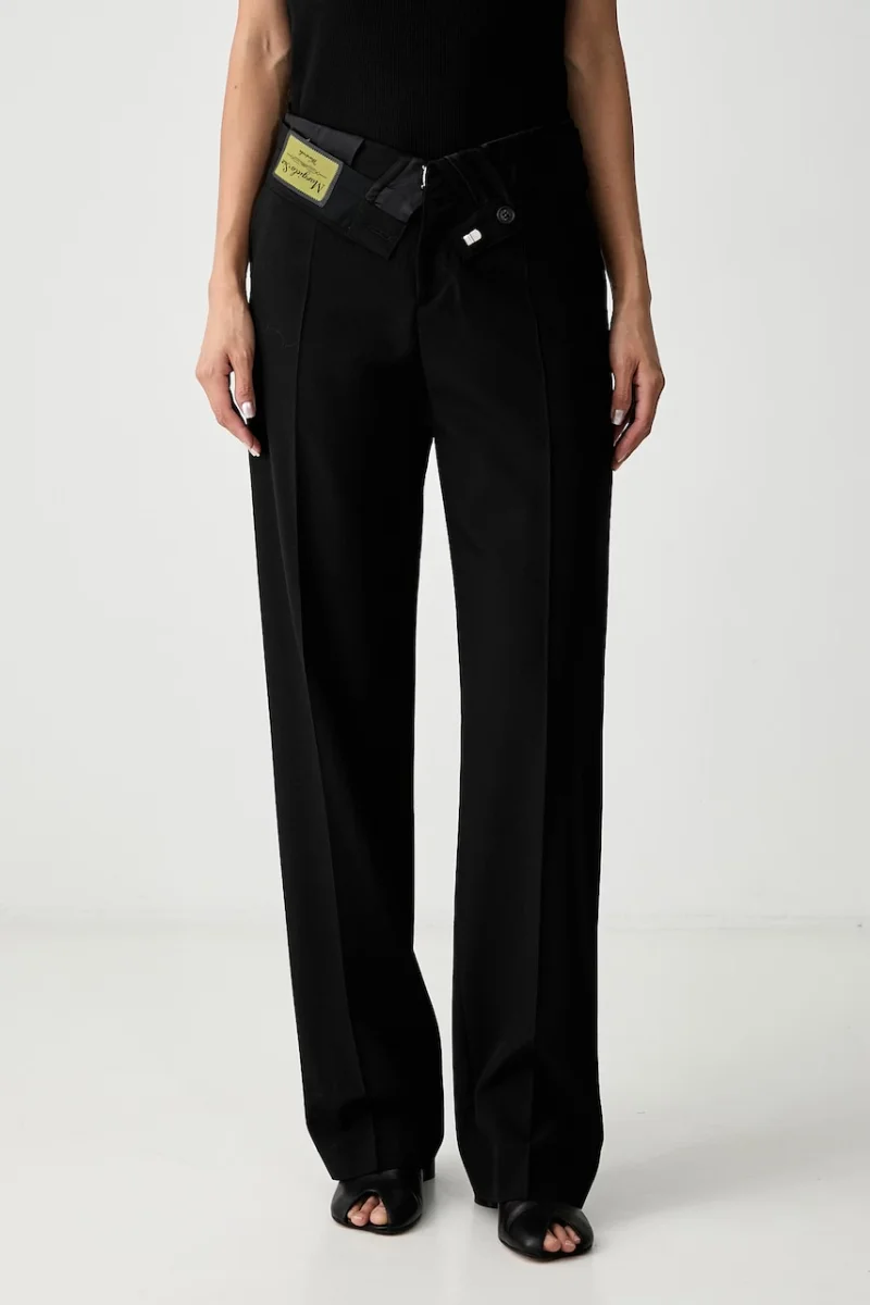 MM6 Maison Margiela pantaloni pentru femei cu lână