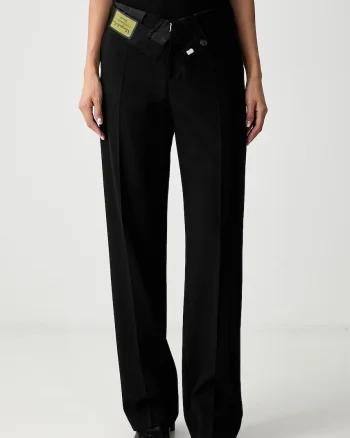 MM6 Maison Margiela pantaloni pentru femei cu lână