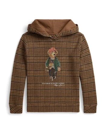 Polo Ralph Lauren hanorac cu glugă pentru copii cu bumbac
