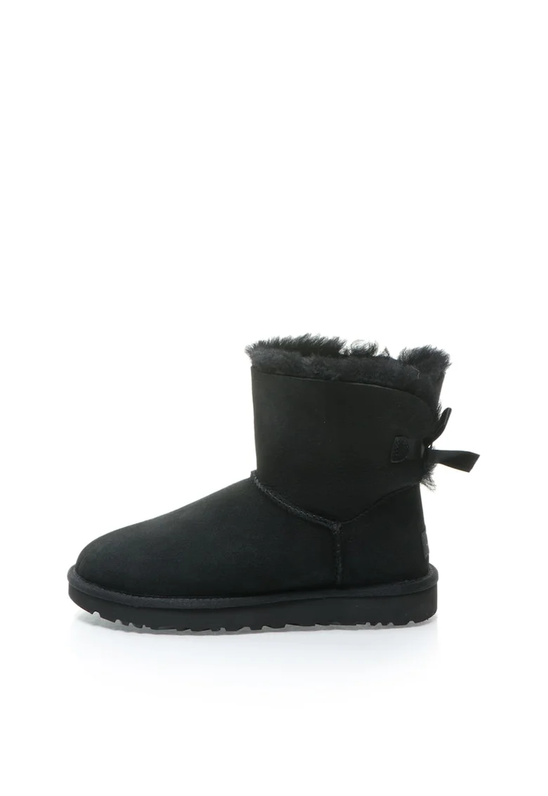 Ghete slip-on de piele intoarsa Mini Bailey, Negru