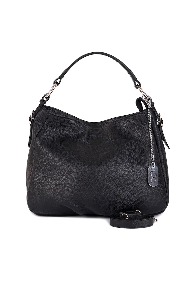 Geanta crossbody de piele Noemi, Negru