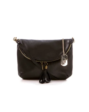 Geanta crossbody de piele Alice, Negru
