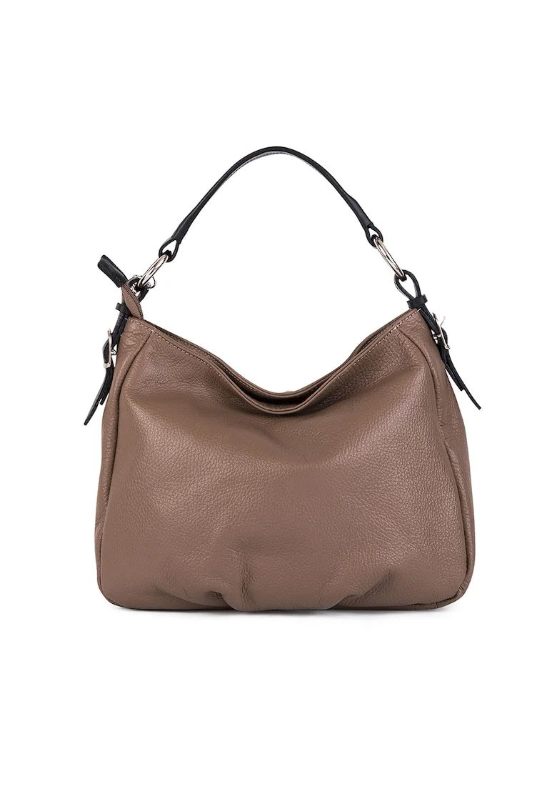 Geanta crossbody de piele Noemi, Maro inchis