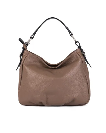 Geanta crossbody de piele Noemi, Maro inchis