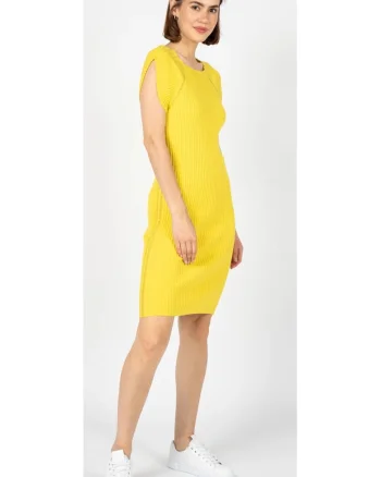 Rochie scurta bodycon cu aspect striat,