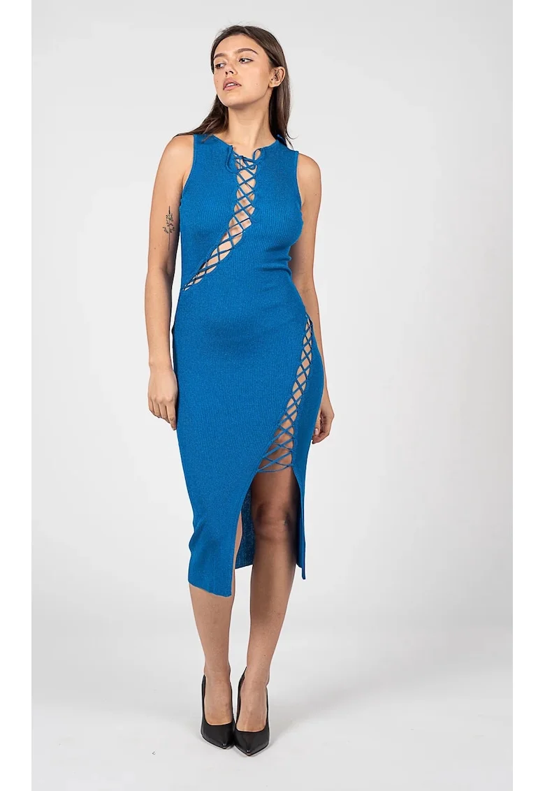 Rochie bodycon din jerseu cu textura striata Cerie,