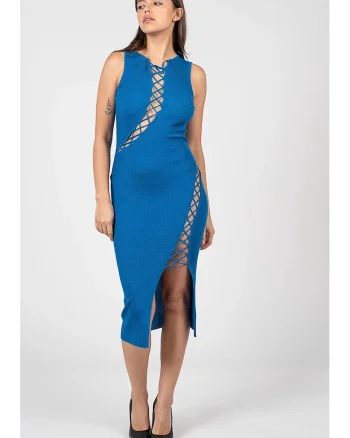 Rochie bodycon din jerseu cu textura striata Cerie,