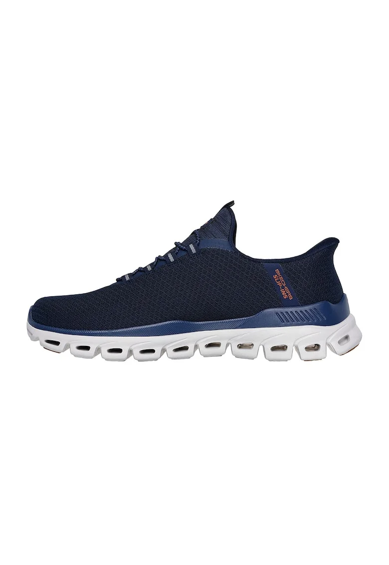 Pantofi sport slip-ins din material textil Glide-Step Noxus, Bleumarin