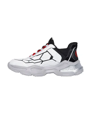 Pantofi sport slip-on cu garnituri din material textil Orbitron, Alb/Gri/Bleumarin