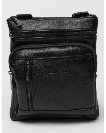 Geanta crossbody din piele ecologica, Negru