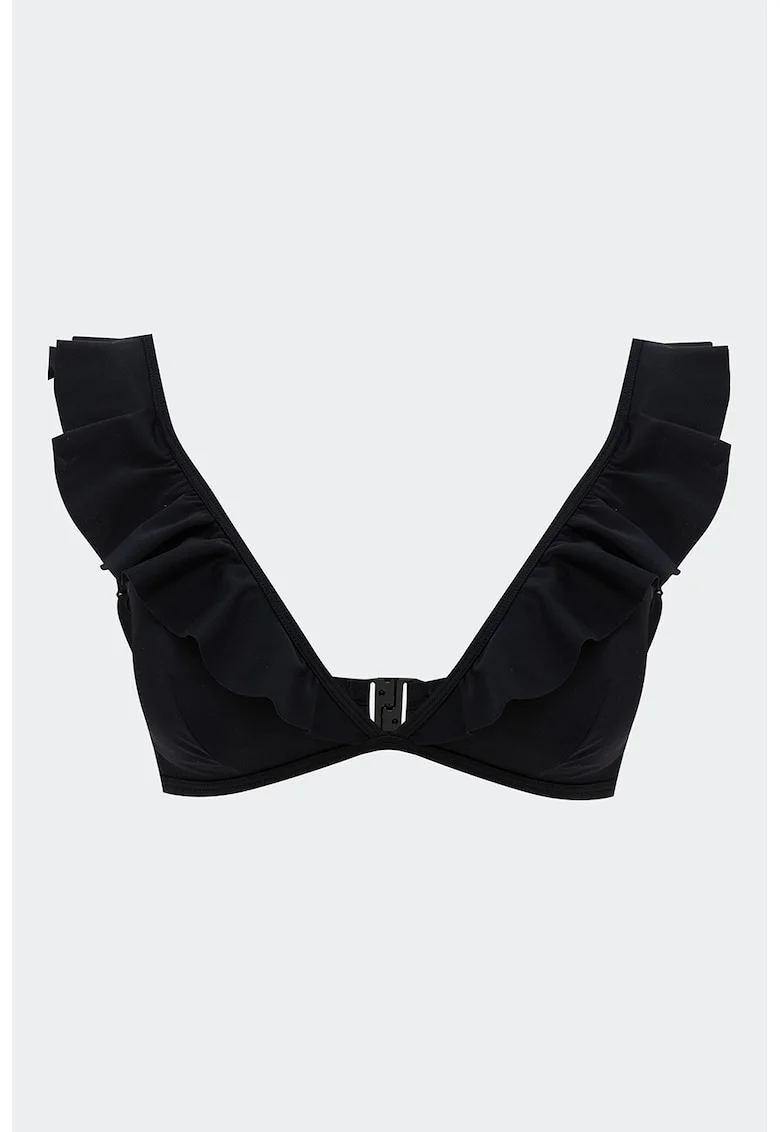 Sutien cu model uni si decolteu in V, Negru