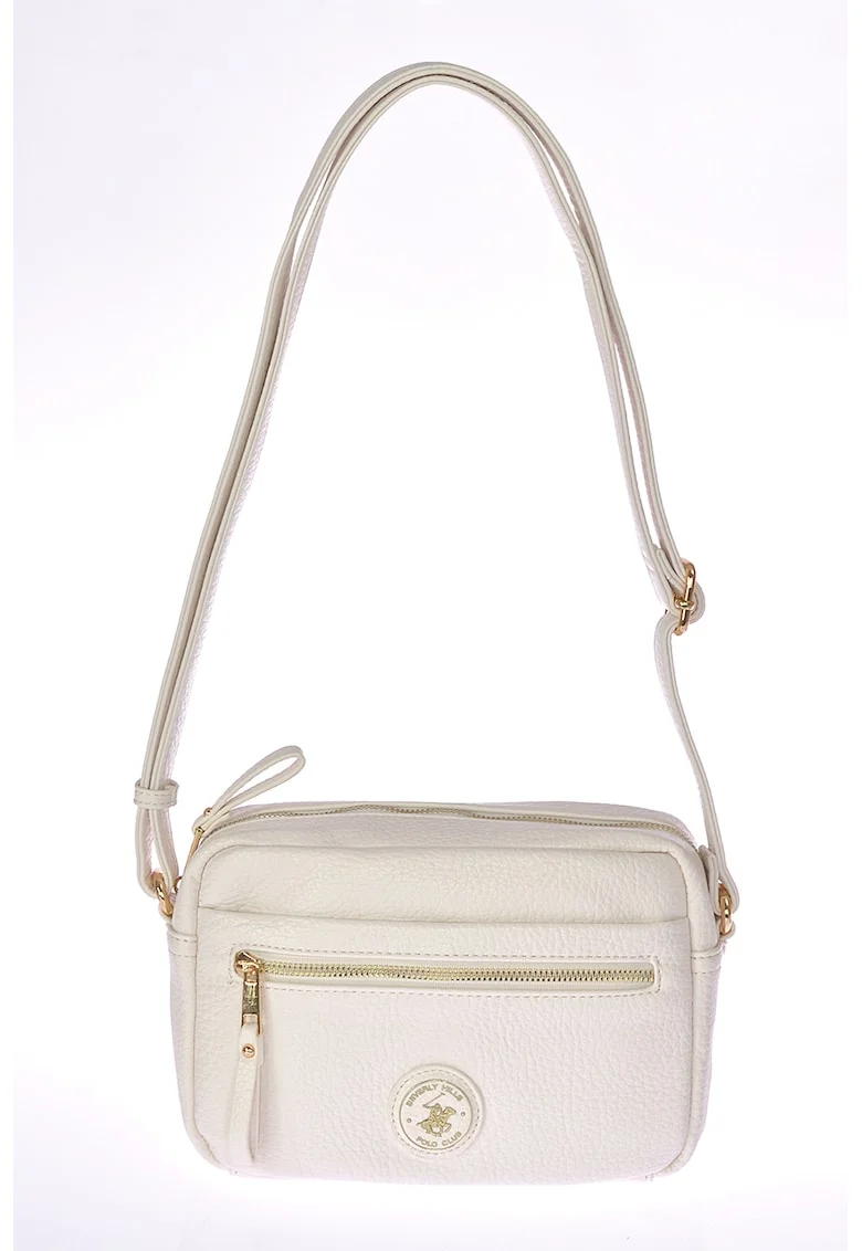 Geanta crossbody de piele ecologica, Crem