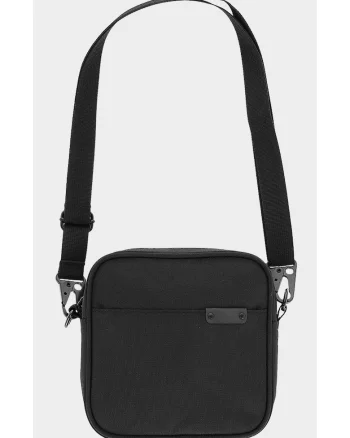 Borseta de Umar Unisex  Negru Intens, Poliester, Sportstyle, SS25, Cross-body, Compartiment Fermoar, Curea Reglabila, Detalii Reflectorizante