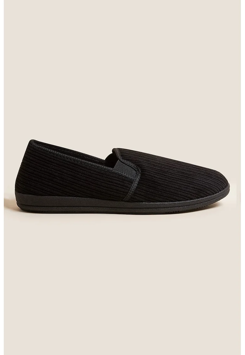 Papuci de casa slip-on, Negru