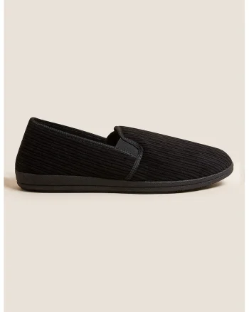 Papuci de casa slip-on, Negru
