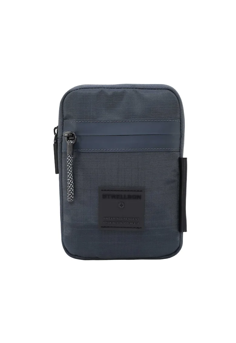 Geanta crossbody unisex cu buzunar frontal, Albastru