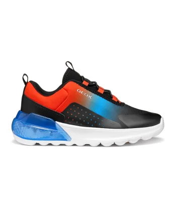 Pantofi sport slip-on cu LED-uri, Negru/Rosu vermillion/Albastru