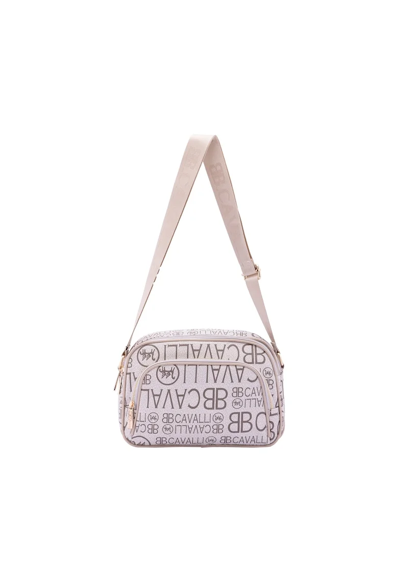 Geanta crossbody cu imprimeu, Piersica