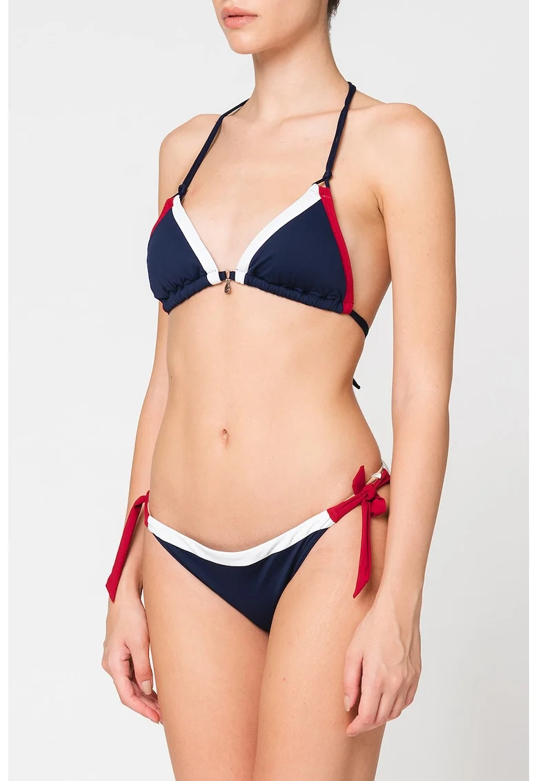 Sutien de baie cu cupe triunghiulare Bluco, Bleumarin