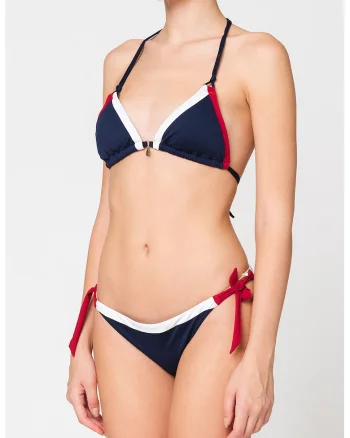 Sutien de baie cu cupe triunghiulare Bluco, Bleumarin