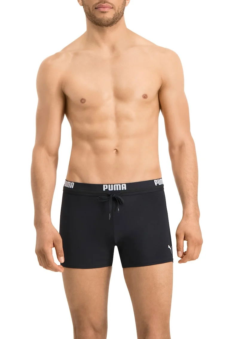 Boxeri de baie cu snur pentru ajustare, Alb/Negru
