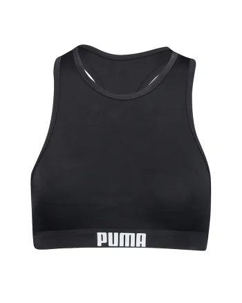 Sutien de baie cu spate decupat, Negru
