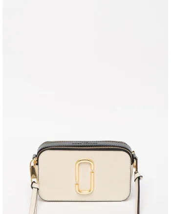 Geanta crossbody de piele Snapshot, Negru/Crem