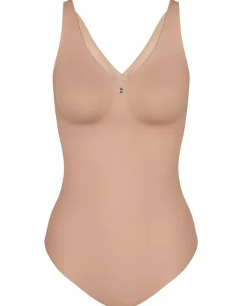 Body modelator cu decolteu in V True Shape Sensation, Bej
