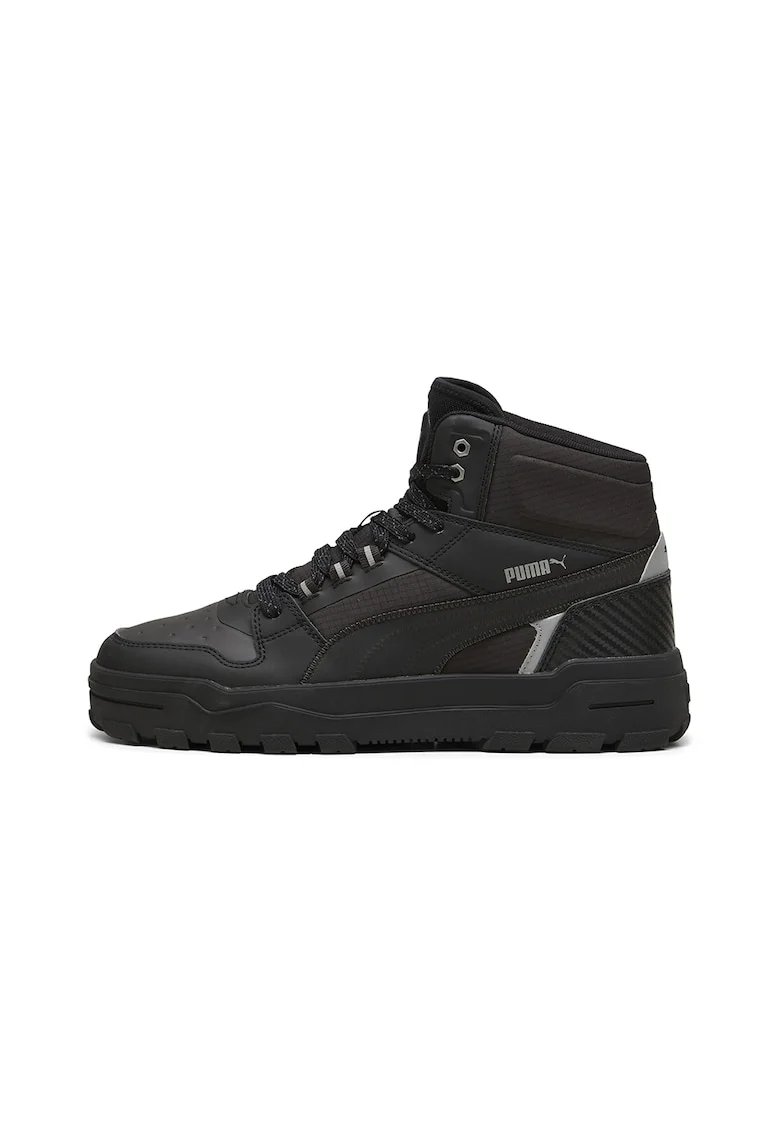 Pantofi sport mid-high cu insertii de piele Rebound Abrupt Open Road II, Negru