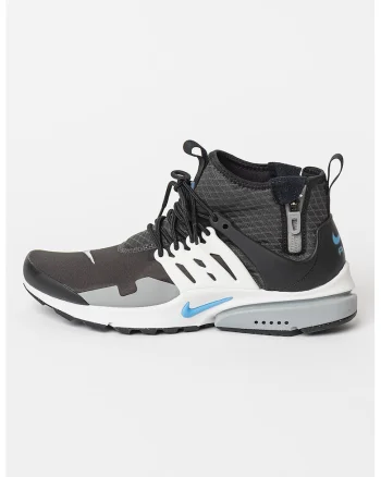 Pantofi sport mid-high slip-on Air Presto, Alb/Negru/Gri