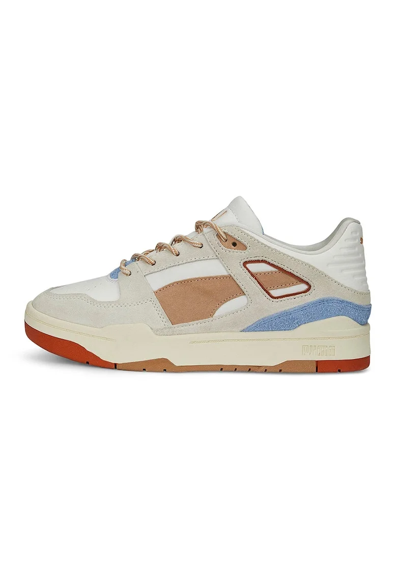 Pantofi sport cu garnituri din piele intoarsa Slipstream, Maro/Alb murdar