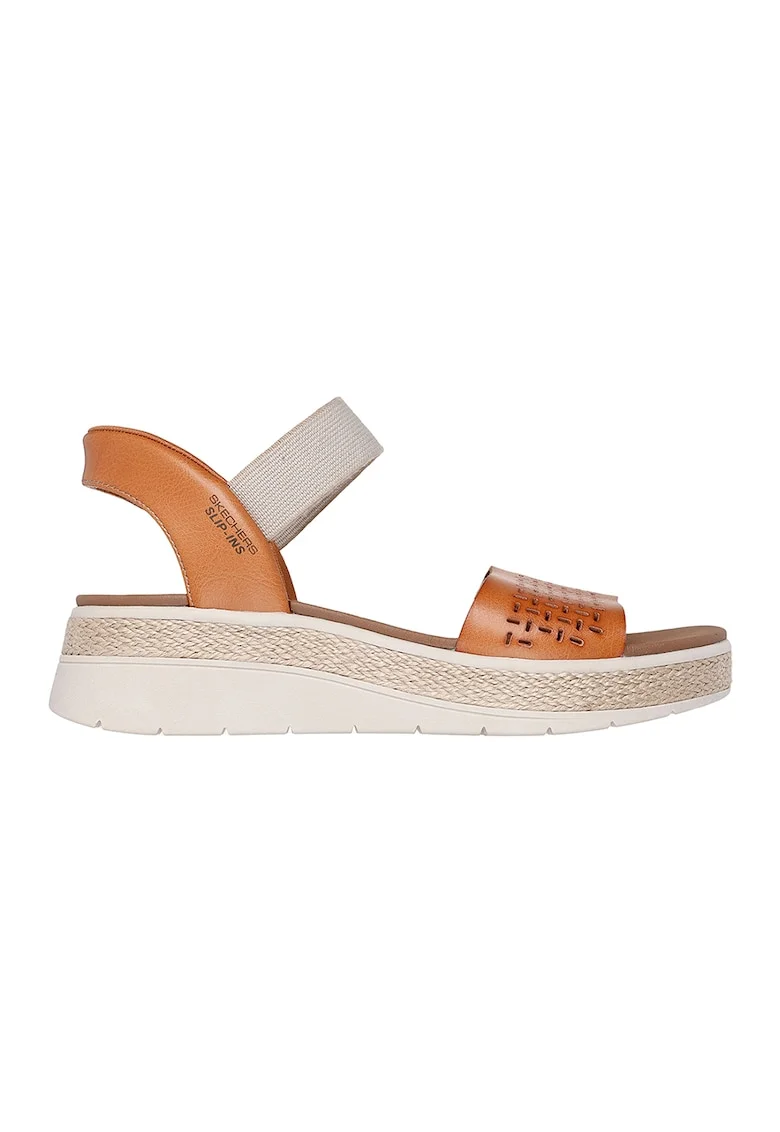 Sandale cu talpa wedge Slip Ins™ Sun Ray, Portocaliu stins