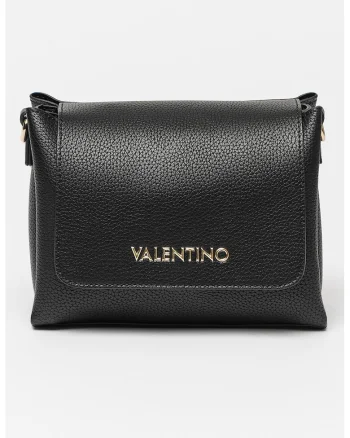 Geanta crossbody din piele ecologica cu aplicatie logo metalica Alexia, Negru
