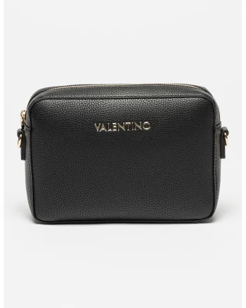 Geanta crossbody din piele ecologica cu logo metalic Alexia, Negru