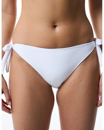 Slip brazilian cu snur lateral, Alb optic