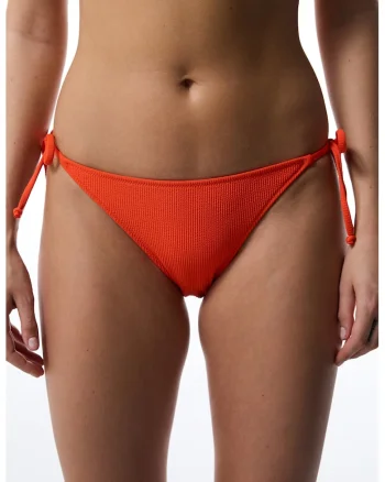 Slip cu snururi laterale, Rosu vermillion